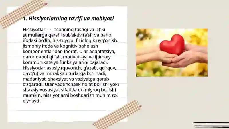 Hissiyot haqida tushincha 3