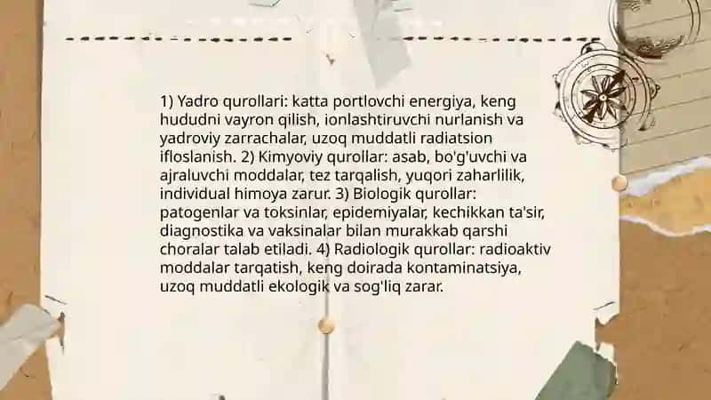 Zamonaviy va ommaviy qirg’in qurollari 3