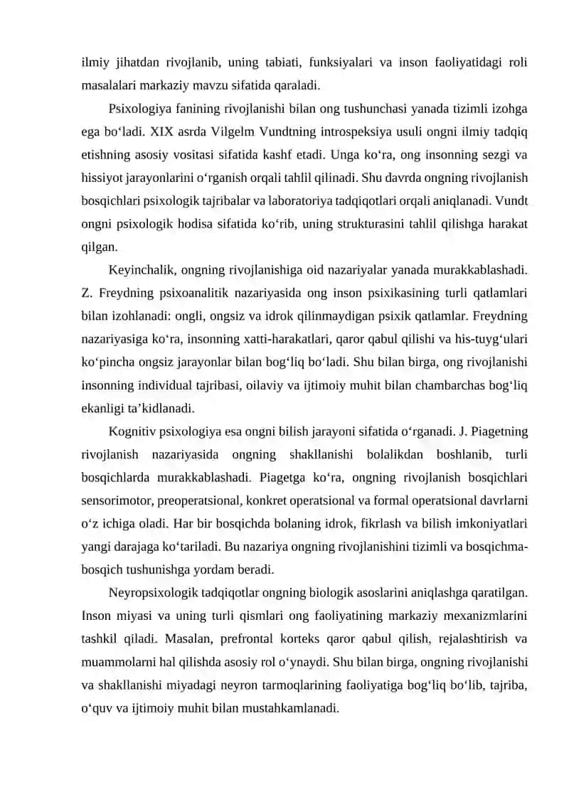 Ong taraqqiyoti va ongsizlik 3