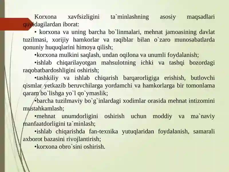 Korxonaning Tijorat Sirlari va Iqtisodiy Xavfsizligi 3