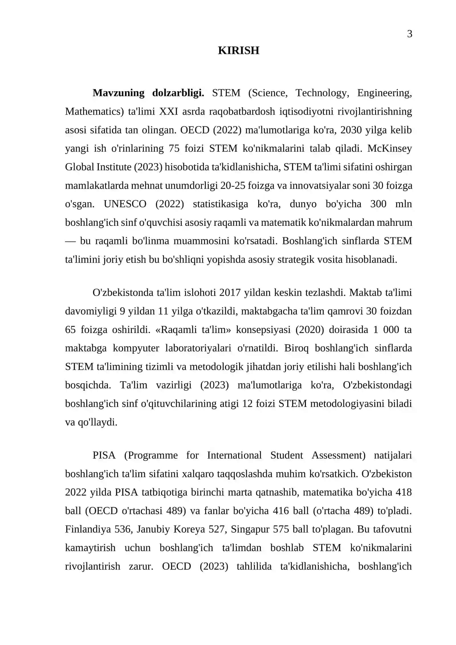 STEM ta'limining boshlang'ich sinflarda joriy etilishi 3