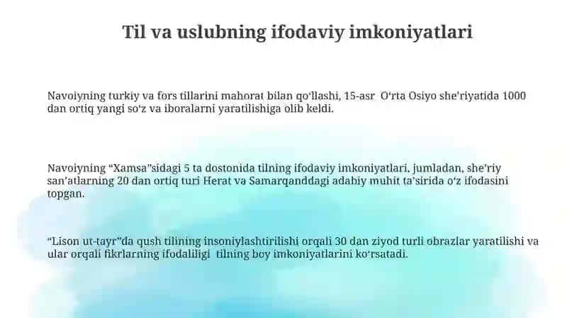 Alisher Navoiy ijodida nutq madaniyati va notiqlik sanʼati masalalari 3