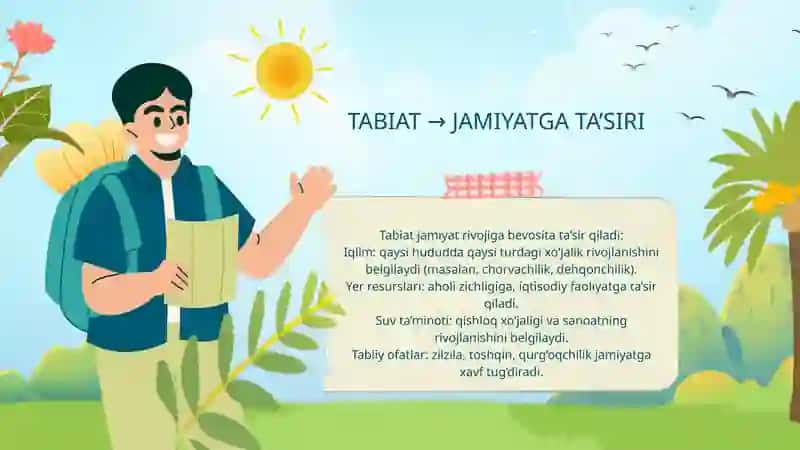 Tabiat va jamiyat o'rtasidagi munosabatlar 3