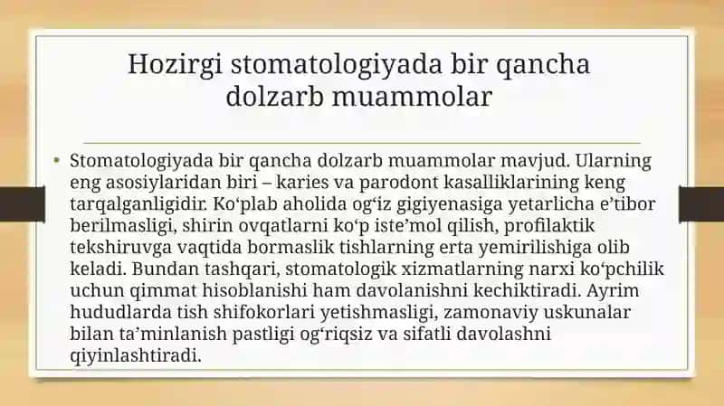 Hozirgi Stomatologiyaning dolzarb muammolari. Sharqning buyuk allomalari  tibbiyot haqida 3