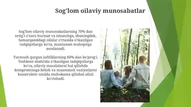 Oilaviy xulq-atvor shakllari 3