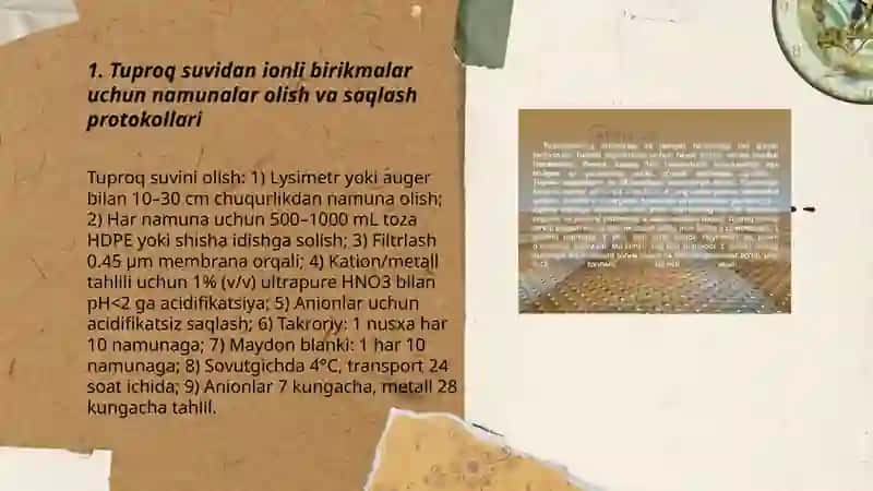 Tuproq suvidagi ionlarni aniqlash 3
