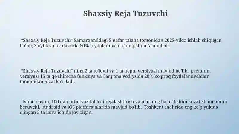 Havas hasadni o'rganuvchi metodika 3