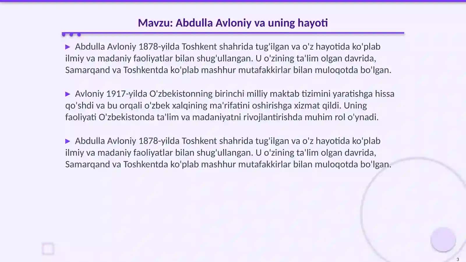 Abdulla Avloniyning komil inson haqidagi qarashlari fan:dinshunoslik 3