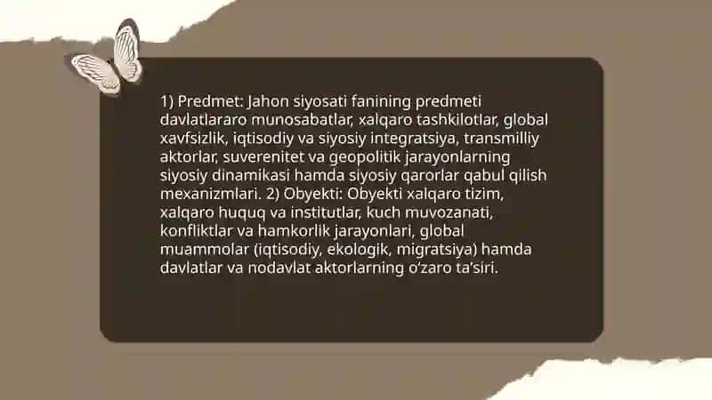 Jahon siyosati fanining konseptual va metodologik poydevori 3