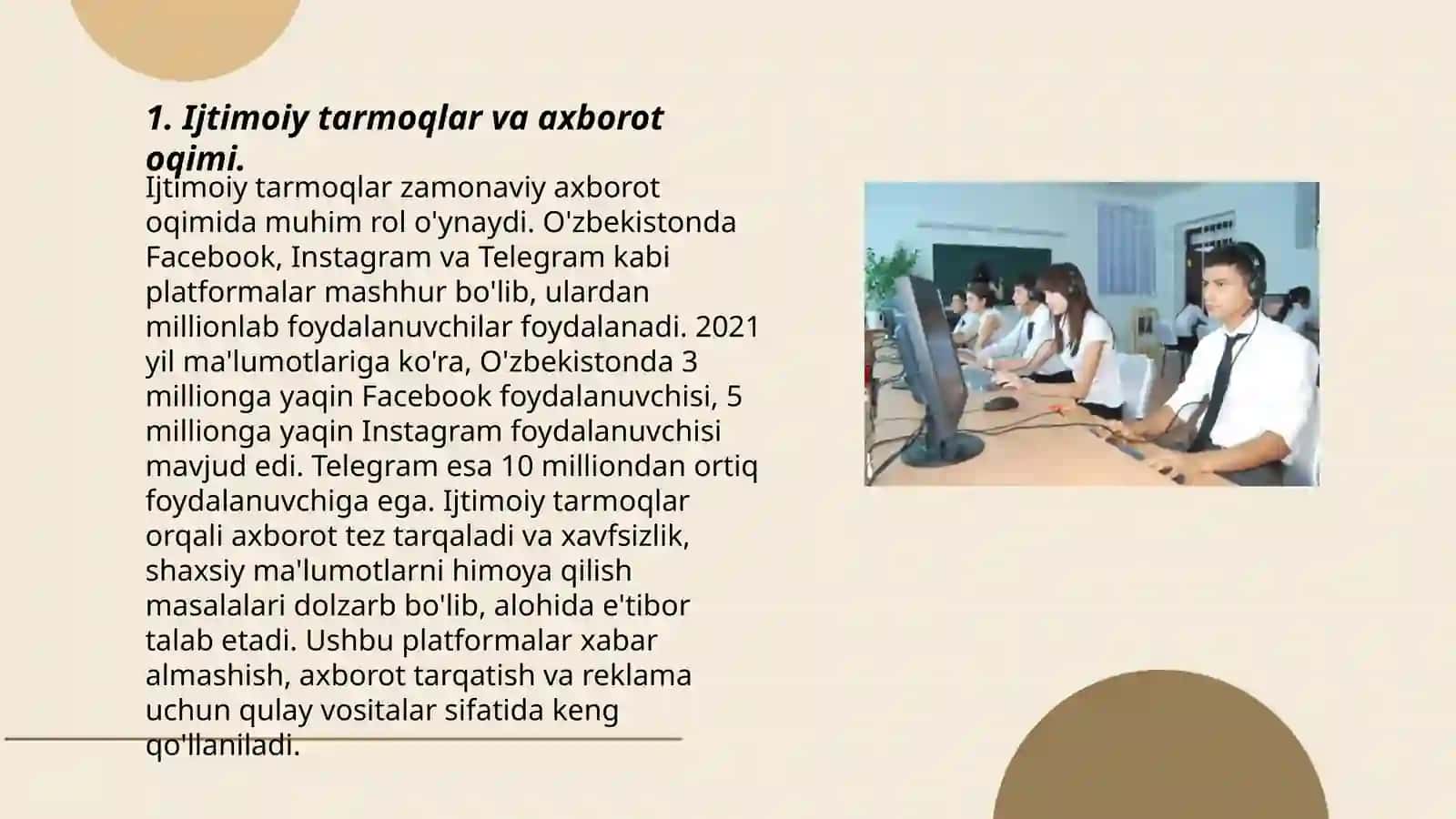 Ijtimoiy tarmoqlar va axborot oqimi 3