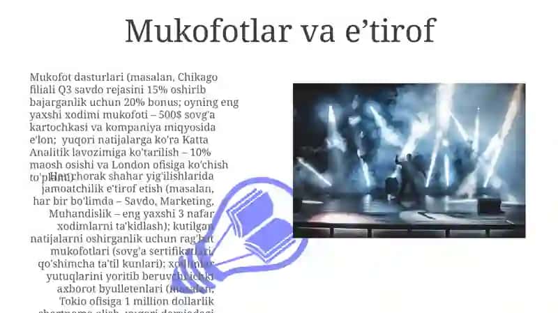 Korxona xodimlarini faoliyatini baholash 3