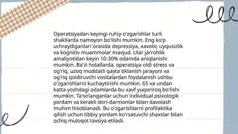 Operatsiyadan keyingi ruhiy ozgarishlar va ularni davolashda psixoprofilaktika masalalari 3
