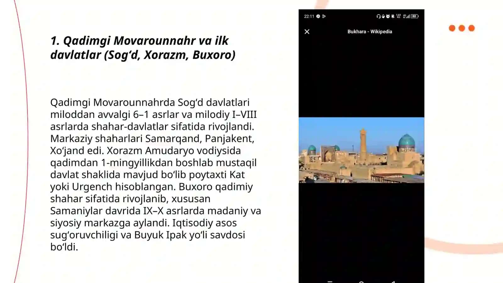 Oʻzbekistonning davlatchilik tarixi eng qadimgi davrdan Yangi Oʻzbekiston davlatchiligi asoslari 3
