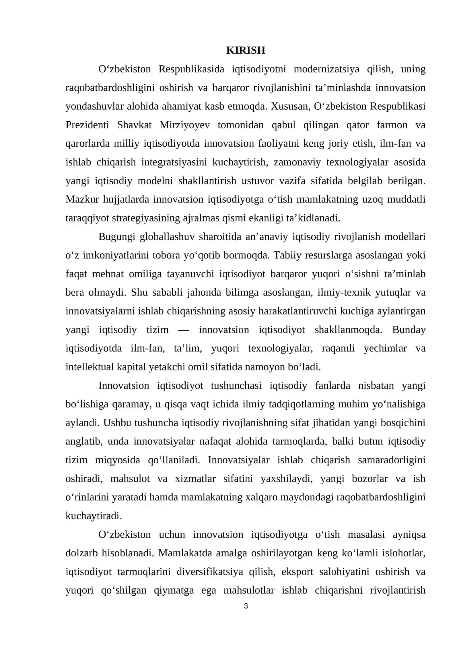 Innovatsion iqtisodiyot tushunchasi va uning shakllanish bosqichlari 3