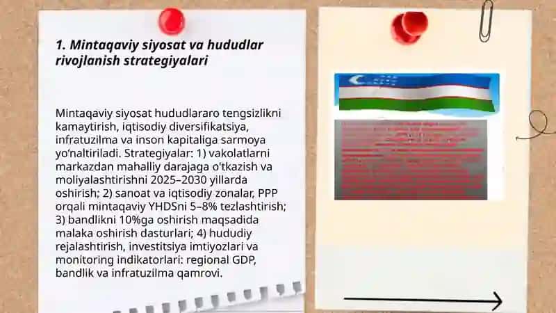 Mintaqaviy siyosat va hududlar rivojlanish strategiyalari 3