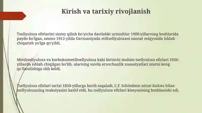 Sellyulozani oddiy efirlarini olish 3