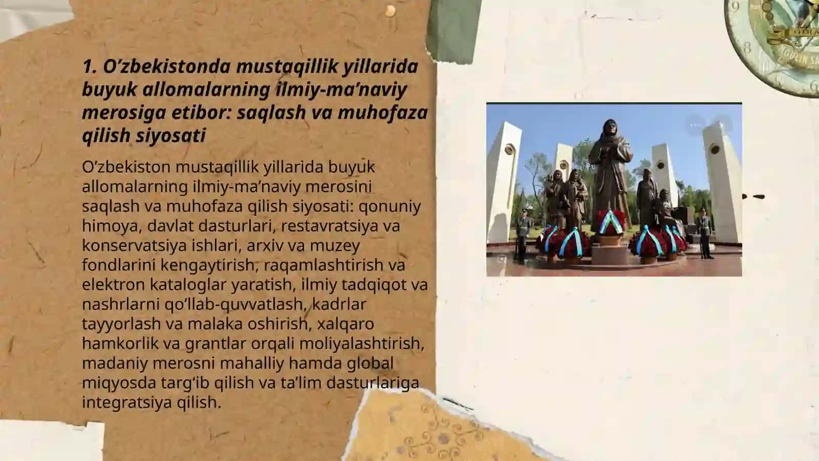 O’zbekistonda mustaqilik yillarida buyuk alomalarning ilmiy-ma’naviy merosiga etibor 3