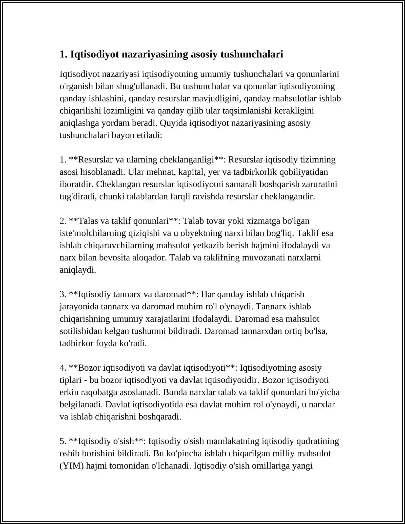 IQTISODIYOT NAZARIYASI FANINING PREDMETI VA O'RGANISH USULLARI 3
