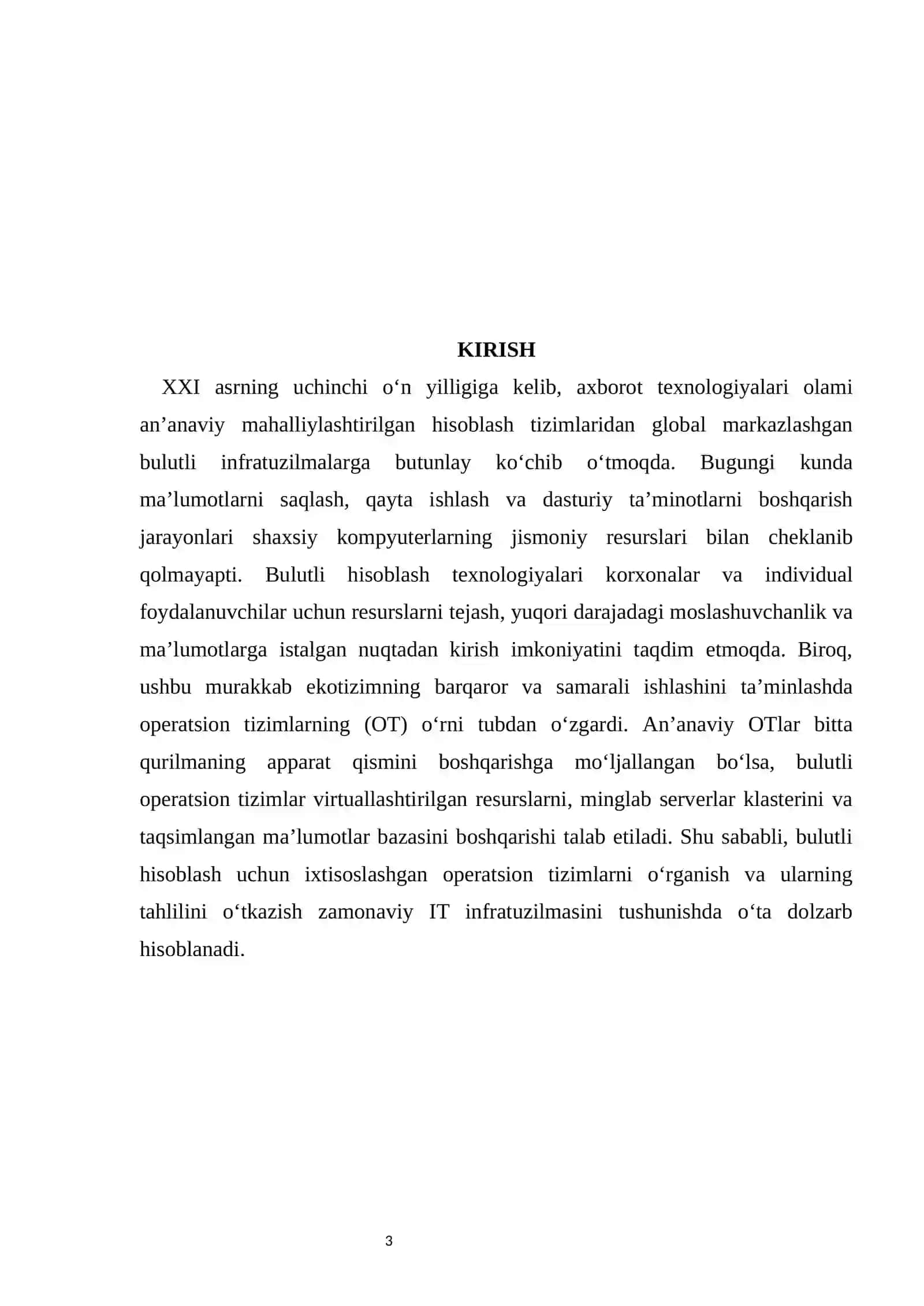 Bulutli hisoblash uchun OTlar 3