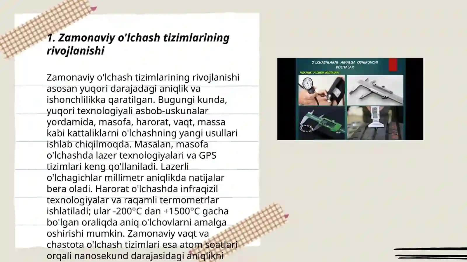 Zamonaviy o'lchash tizimlari 3