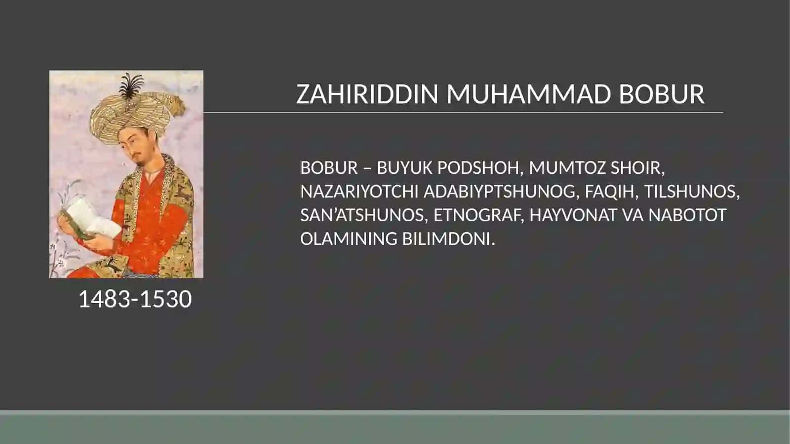 ZAHIRIDDIN MUHAMMAD BOBUR 3