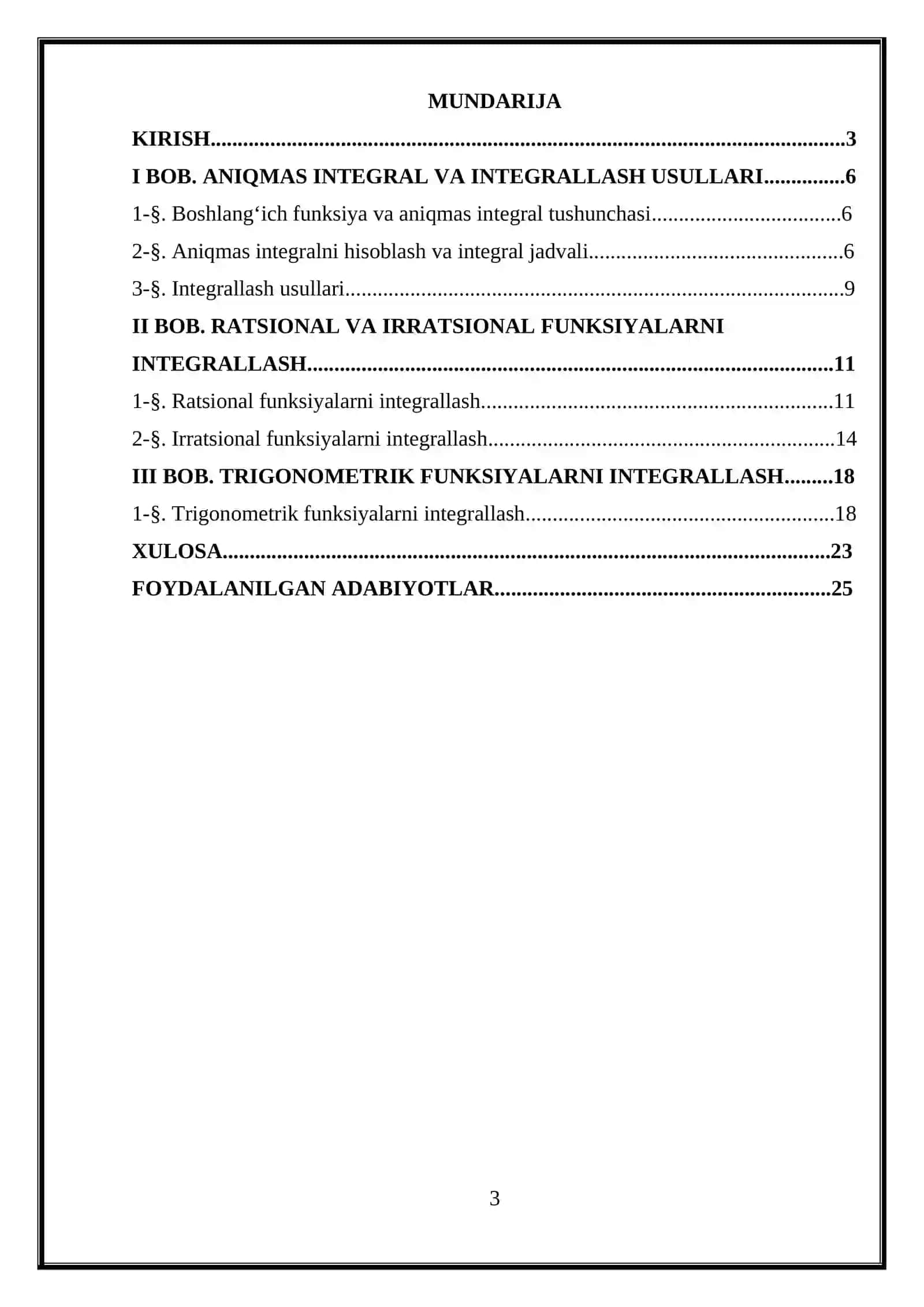 Irratsional va trigonometrik funksiyalarni integrallash 26 3