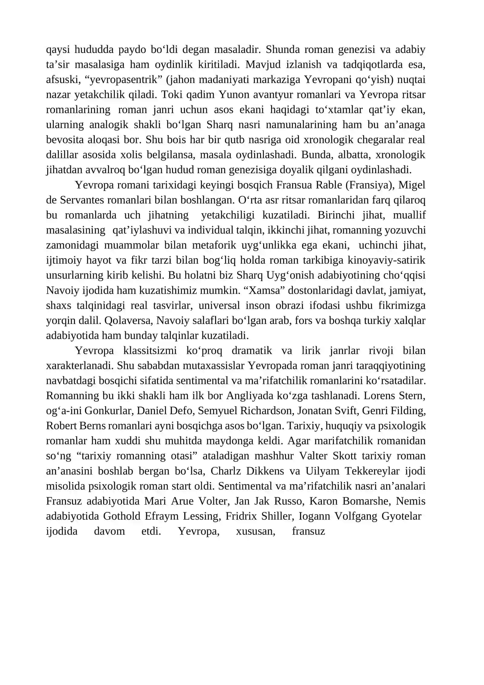 XIX-XX ASRLAR YEVROPA ROMANCHILIGI VA SHARQ ZAMONAVIY NASRI 3
