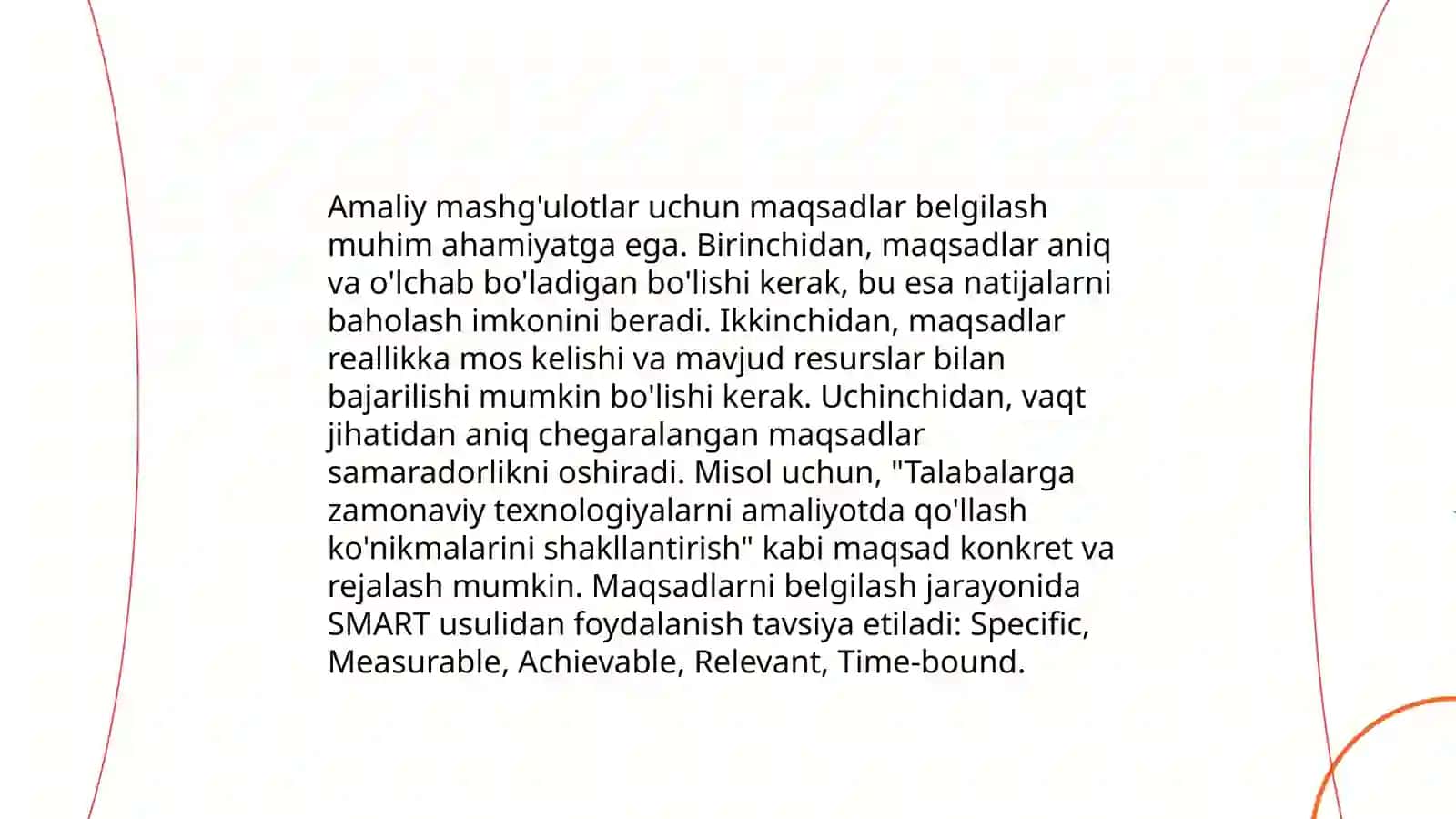 Amaliy mashg'ulotlarga tayyorgarlik ko'rish va topshiriqlarni bajarish 3