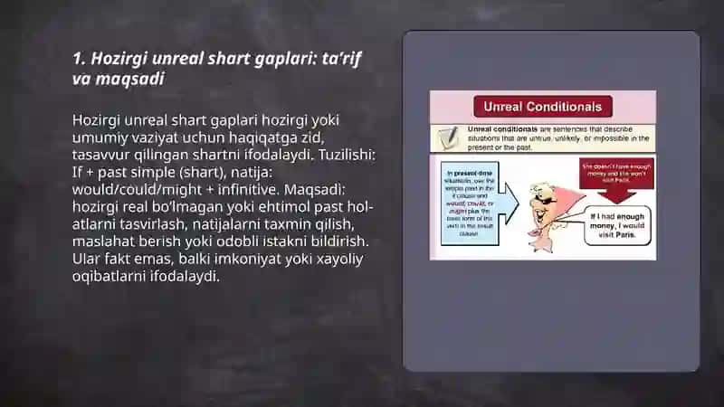 Present unreal conditionals 3