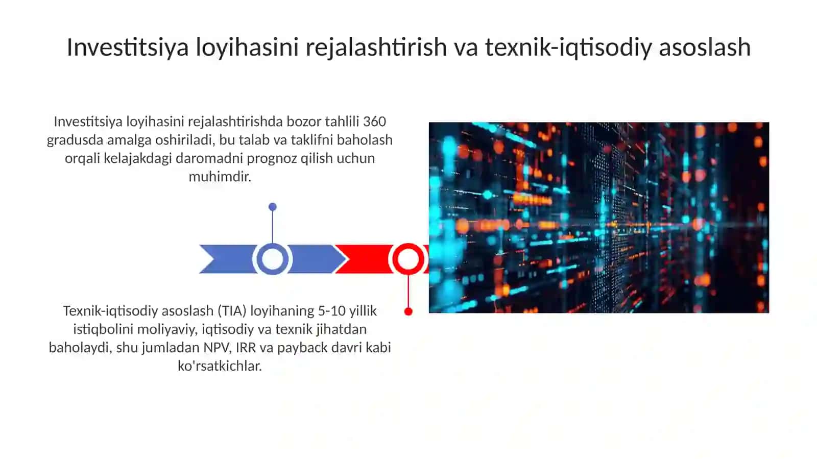 Investitsiya loyihalarini amalga oshirish vamoliyalashtirish jarayonlari 3