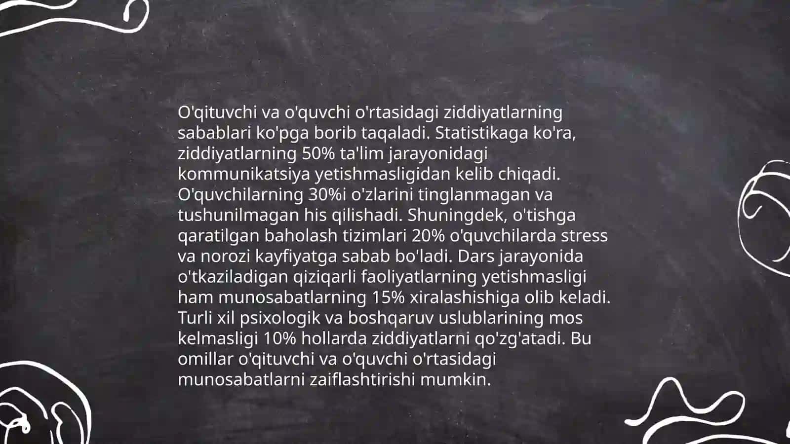 O'qituvchi va o'quvchi o'rtasidagi ziddiyatlarning riskologik tavsifi 3