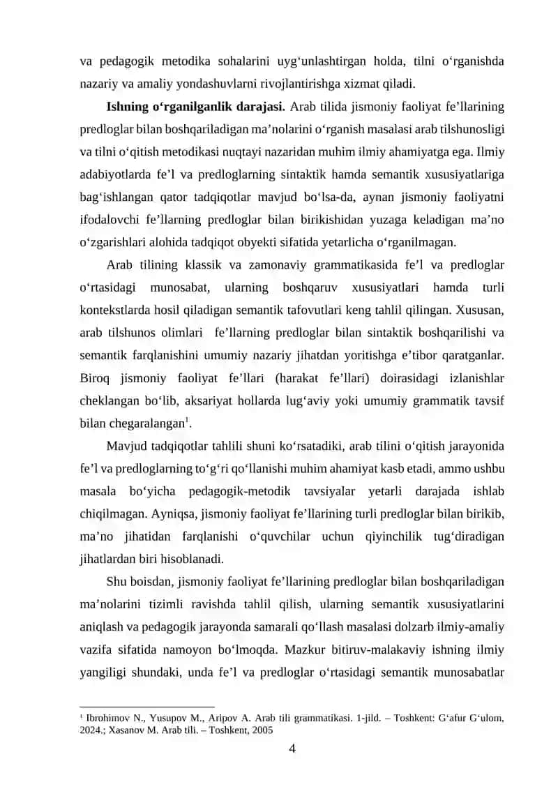 Arab tilida jismoniy faoliyat fe’llarining lingvistik xususiyatları 3