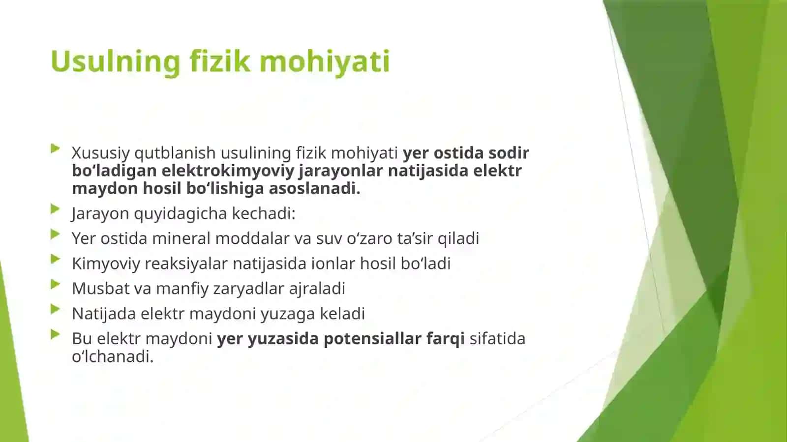 XUSUSIY QUTBLANISH POTENSIALLARI USULI 3