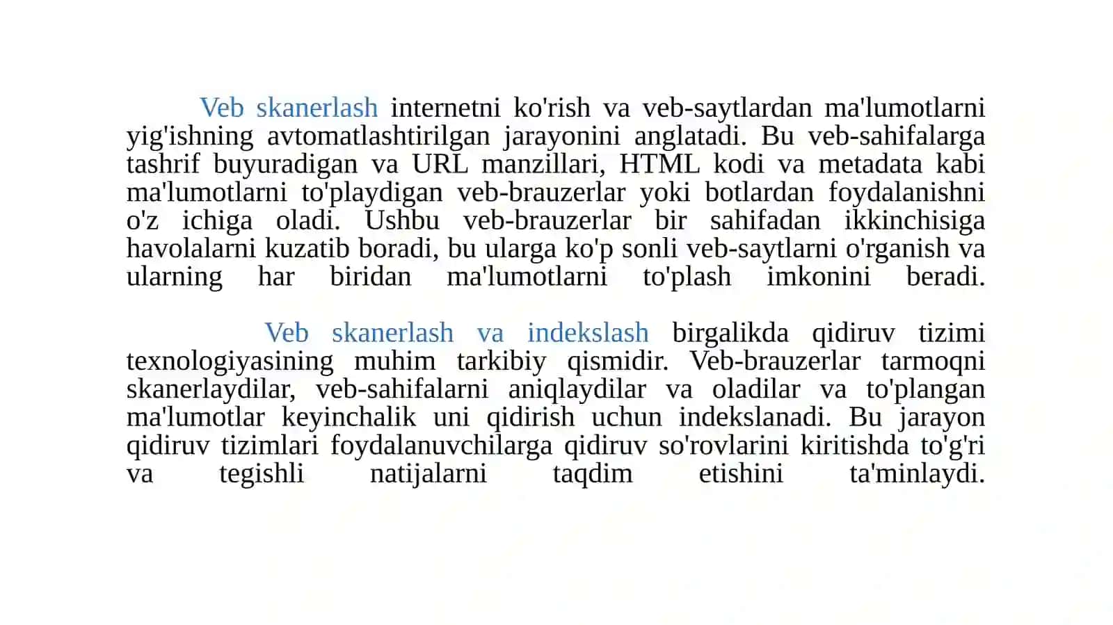 Veb skanerlash va indekslash 3