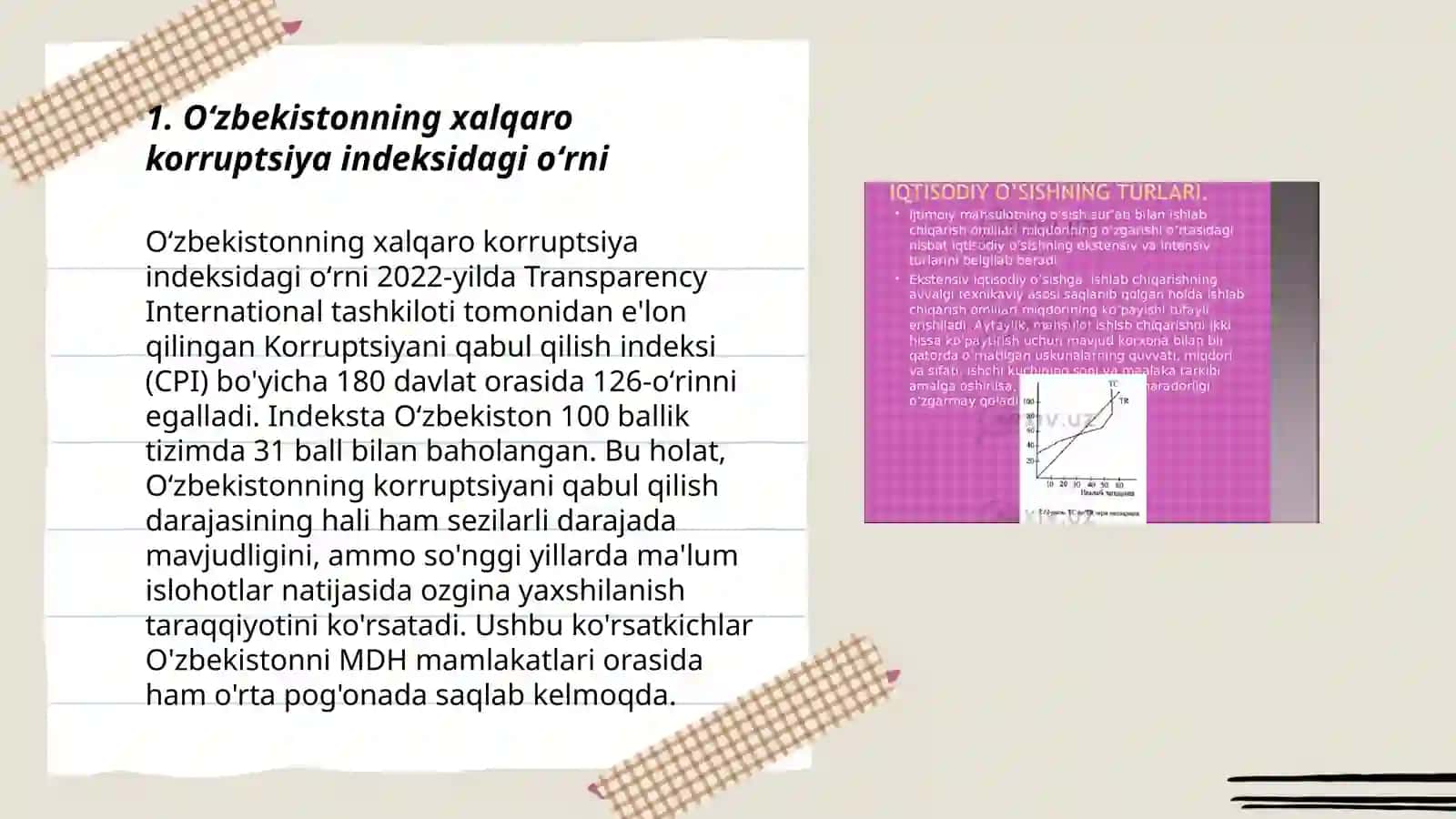 Oʻzbekiston ijtimoiy siyosiy iqtisodiy va madaniy hayotida rivoj berayotgan oʻzgarishlarning xalqaro reyting va indekslarda aks etishi 3