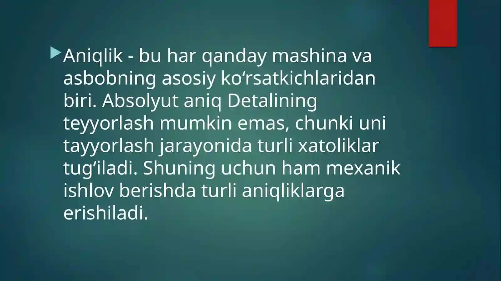 Mashinasozlikda Aniqlik Masalalari 3