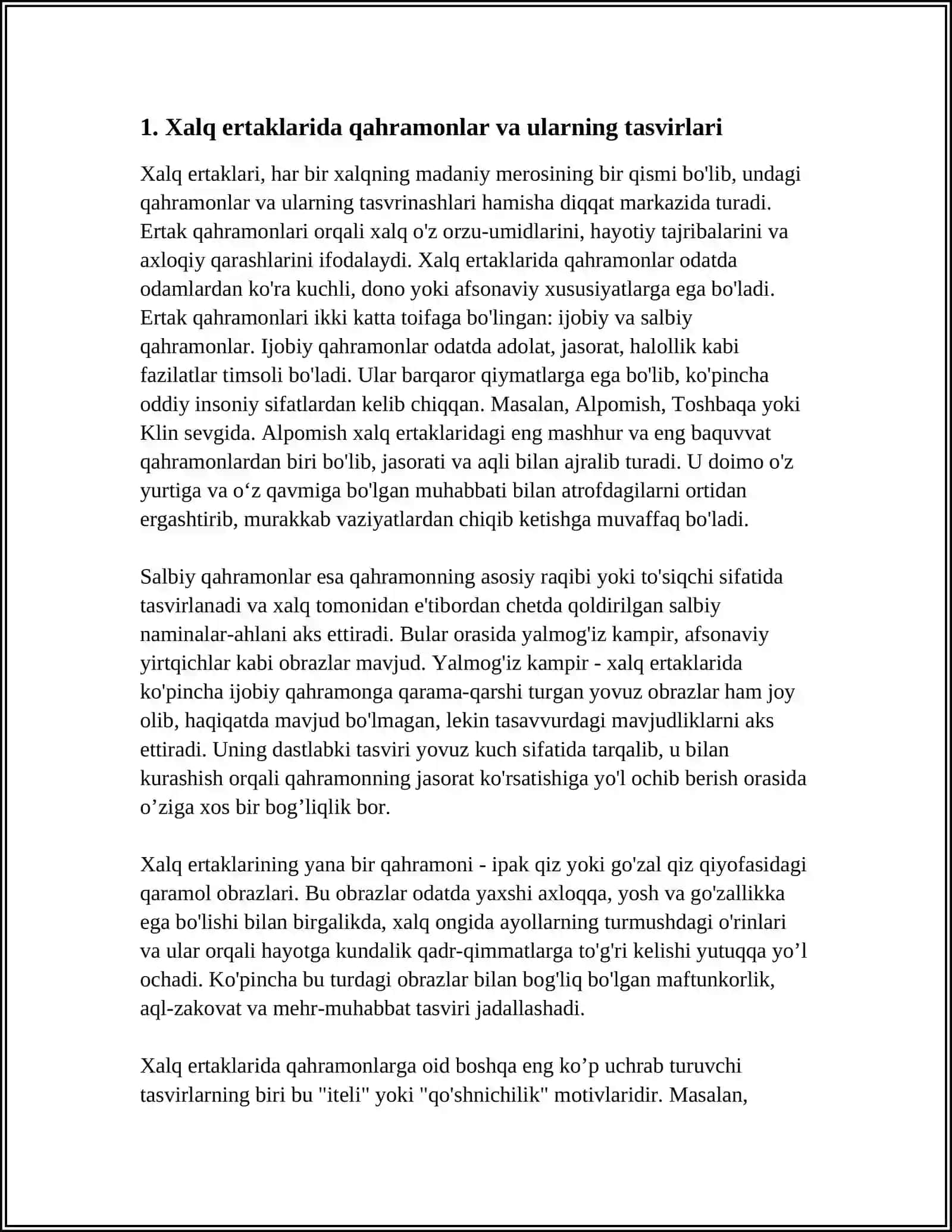 "XALQ ERTAKLARINING TASNIFIDAN KELIB CHIQIB RASMLI ALBOM YARATISH" 3