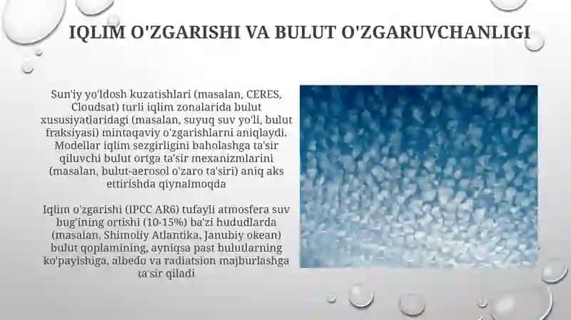 Bulutlarning sutkalik va yillik oʻzgarishlari 3