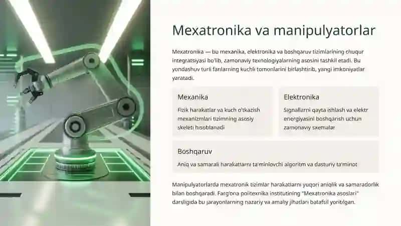 Manipulyatorlarning boshqarish sistemalari 3