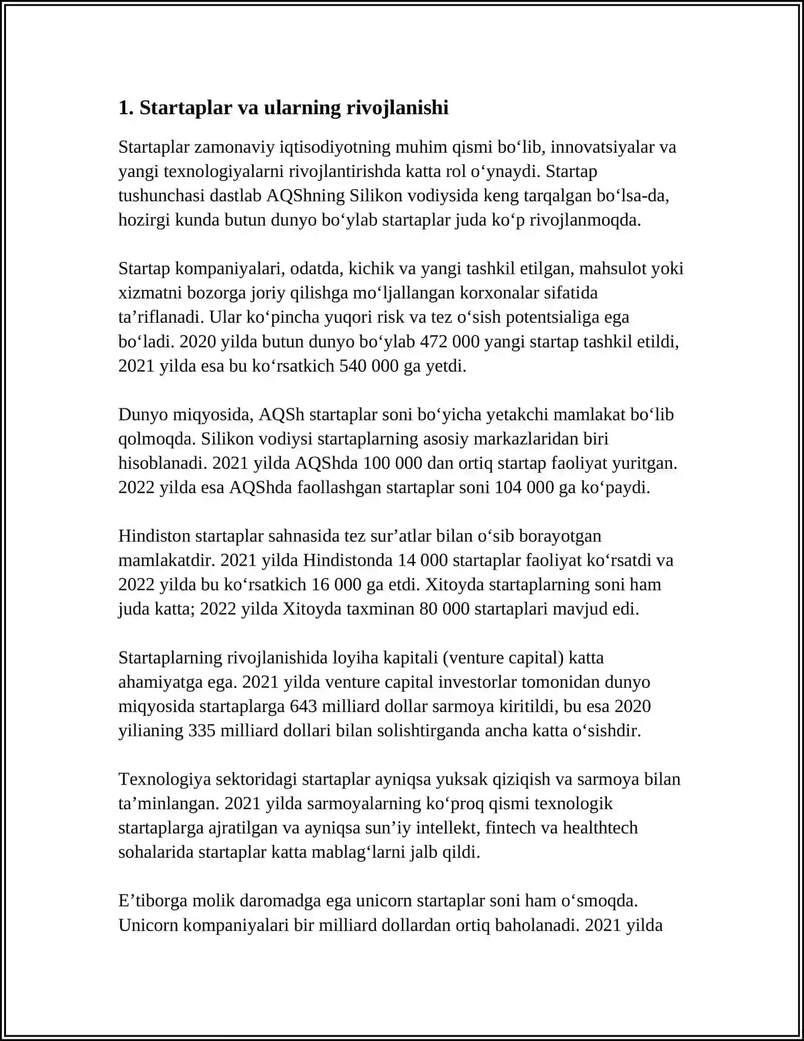 VENCHUR SHAKLIDAGI INNOVATSION BIZNES 3