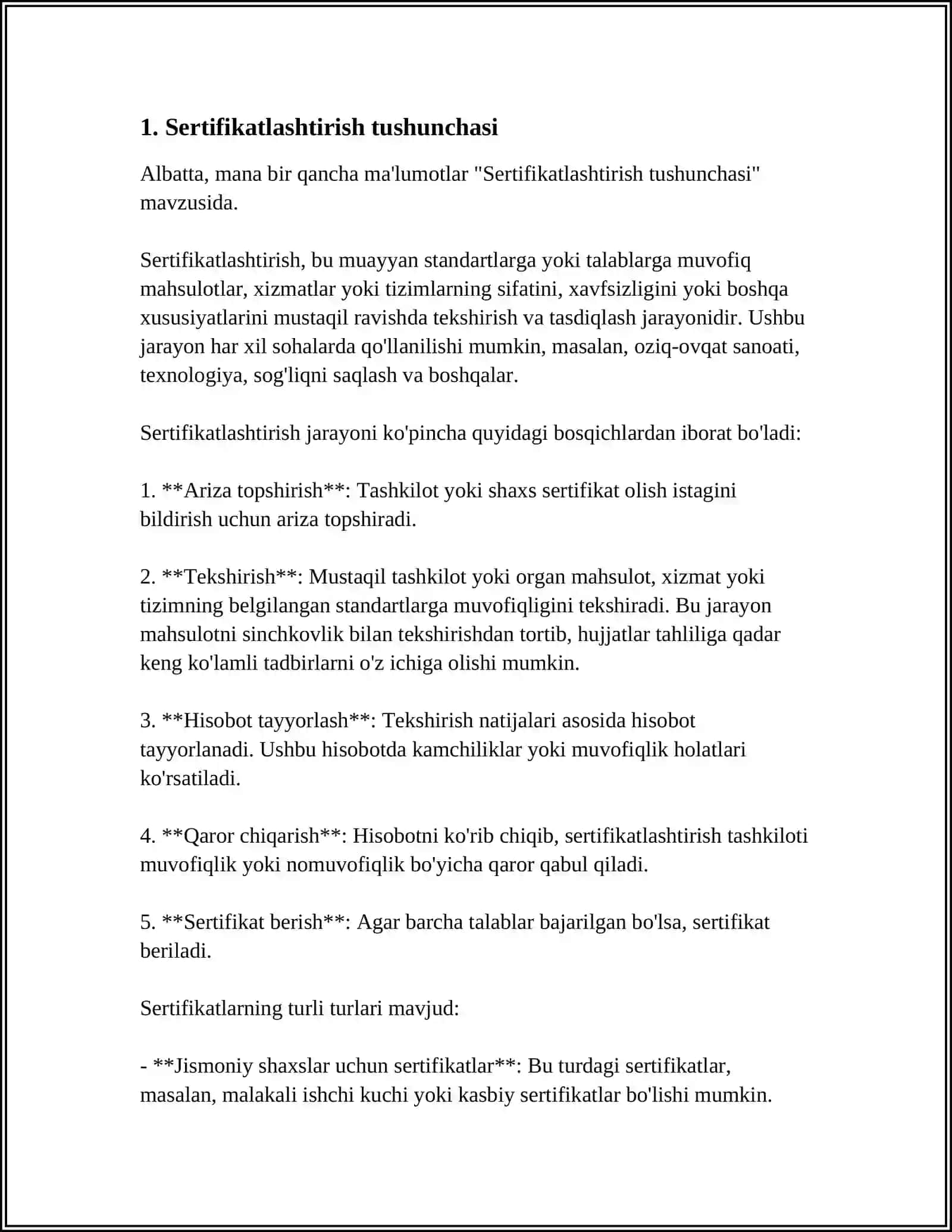 SERTIFIKATLASHTIRISH ASOSIY MAʼLUMOTLAR XALQARO SERTIFIKATLASHTIRISH TASHKILOTLARI 3