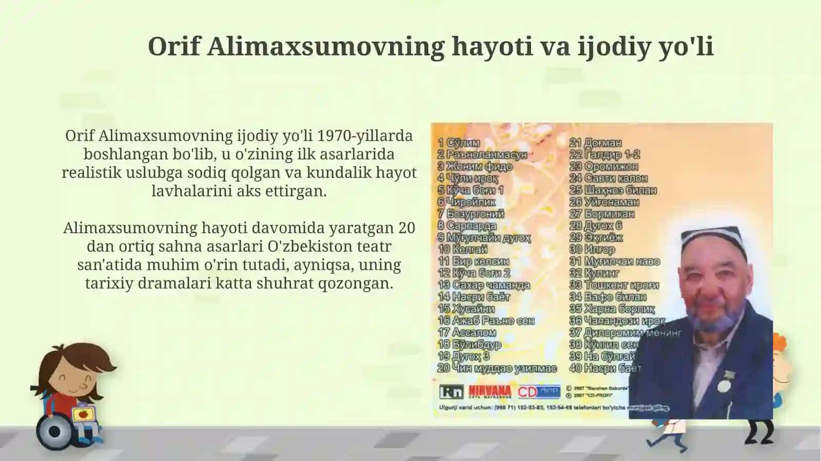 Orif Alimaxsumovning hayoti va ijodiy faoliyati 3
