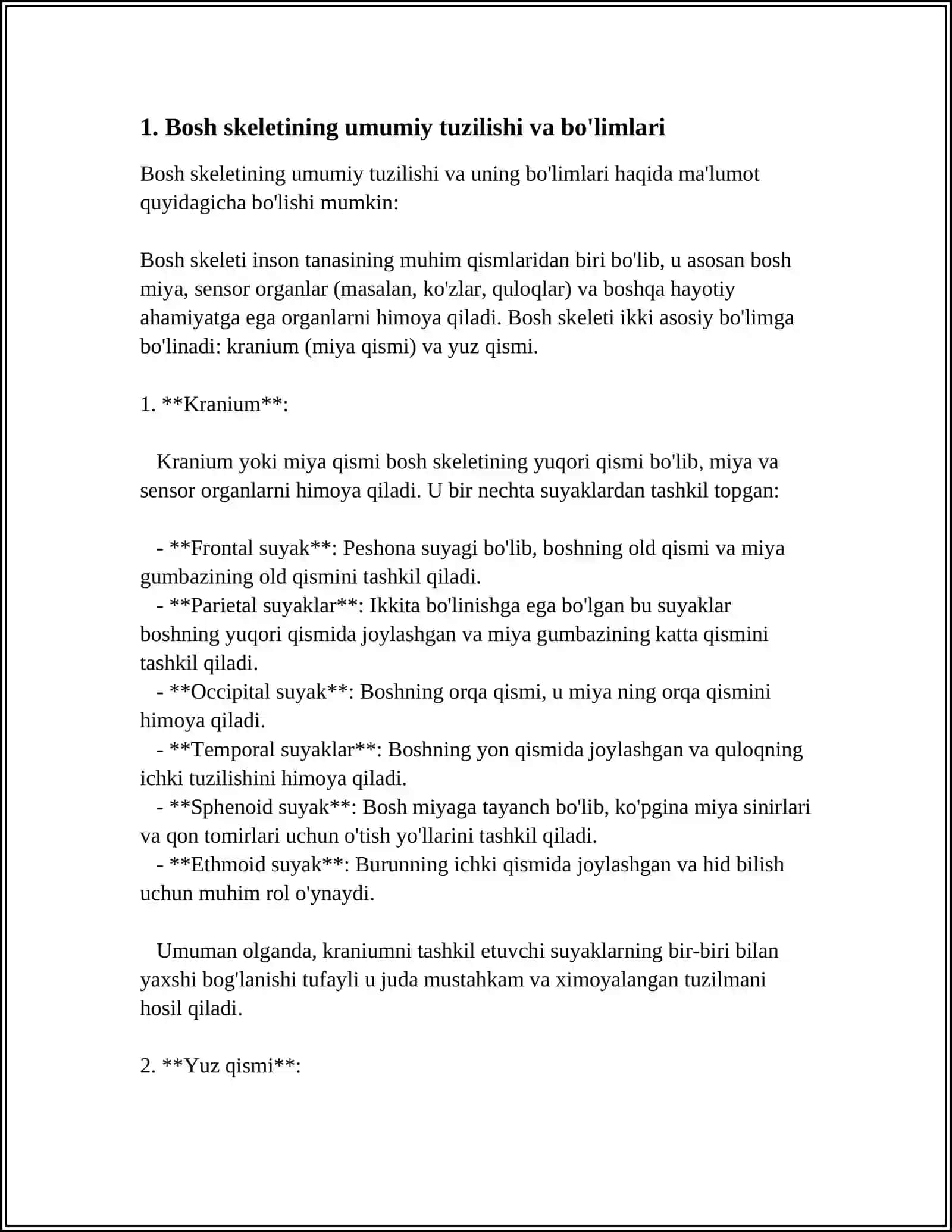 BOSH SKELETI HAQIDA 3