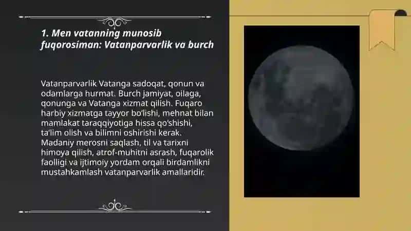 Men vatanning munosib fuqorosiman: Vatanparvarlik va burch 3