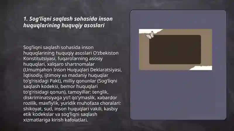 Sogʻliqni saqlash tizimida inson huquqlari va erkinliklarining taʼminlanishi 3