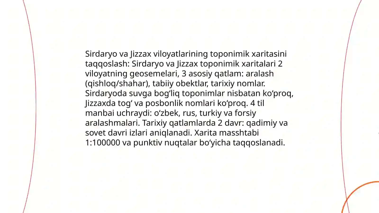 Sirdaryo va Jizzax viloyati toponimlarini solishtirish 3
