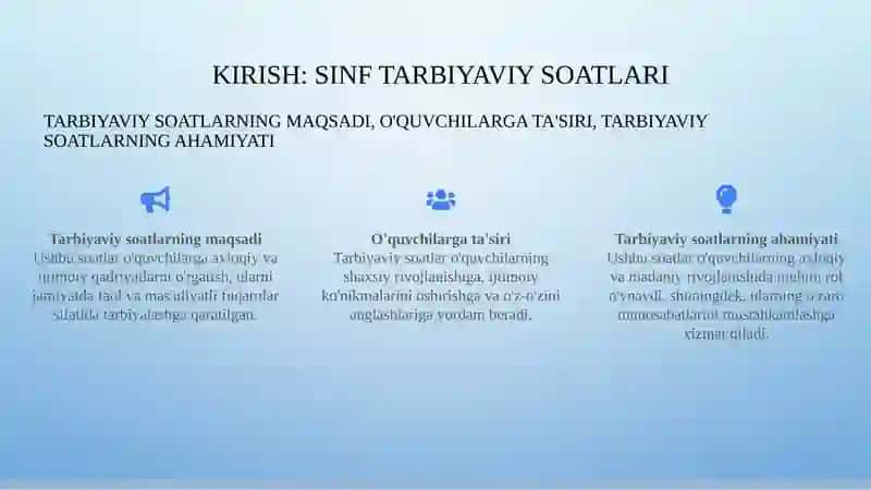 SINF TARBIYAVIY SOATLARI 3
