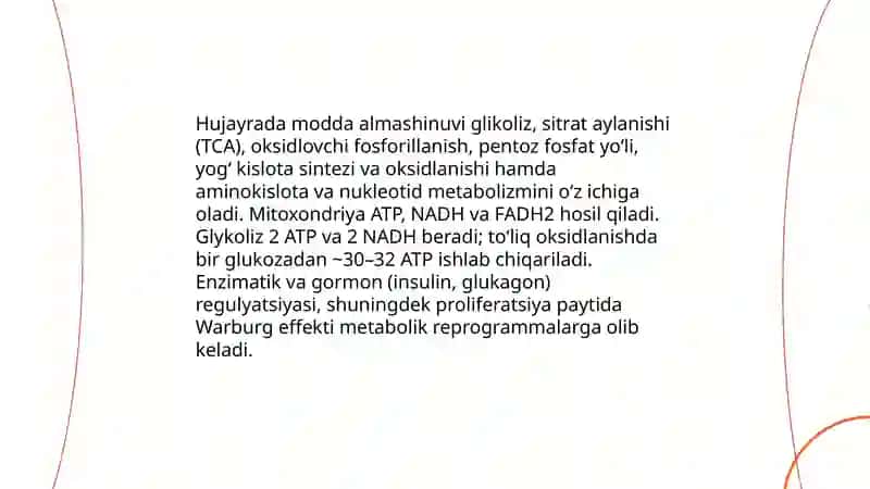 Hujayrada modda, energiya va ma'lumotlar oqimi. Hujayra proliferatsiyasi muammolarining tibbiyotdagi roli 3
