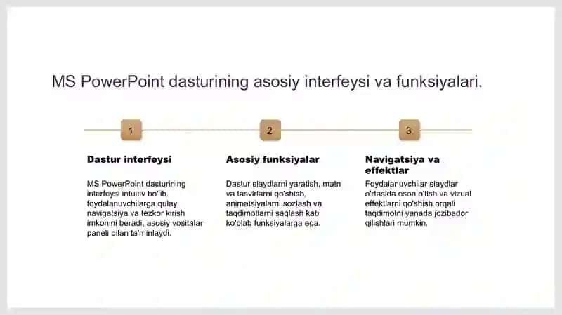 MS PowerPoint dasturi bilan ishlash 3