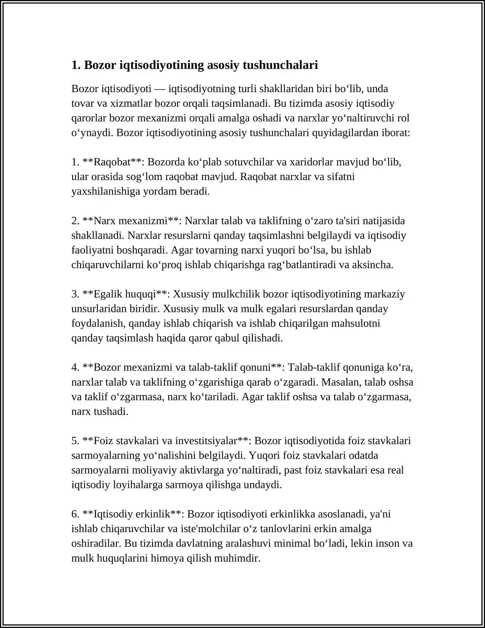BOZOR IQTISODIYOTINING MAZMUNI BELGILARI 3